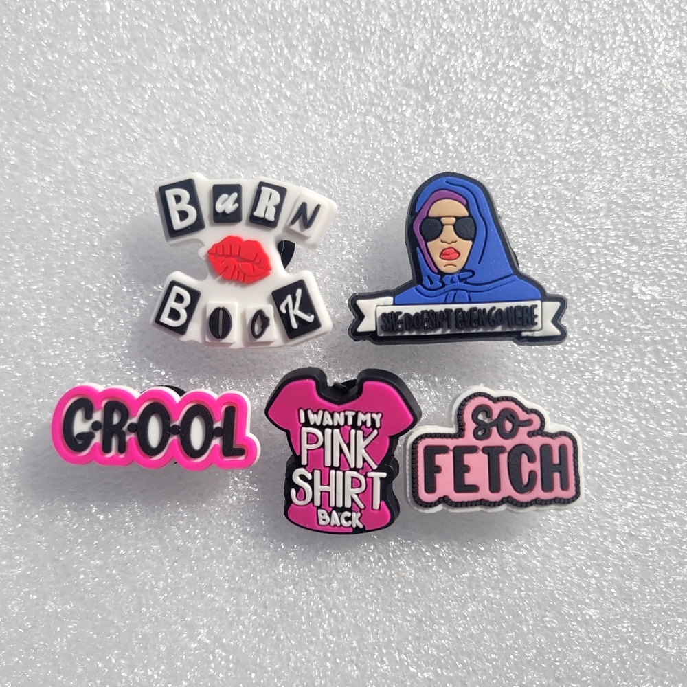 5pc Mean Girls Croc Charm Jibbitz